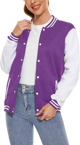 Purple Varsity Jacket-Women